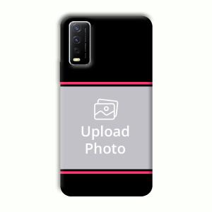 Pink Lines Customized Printed Back Cover for Vivo Y12G
