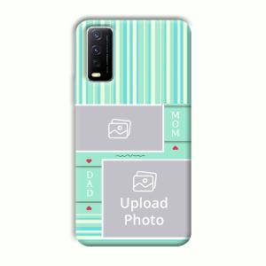Mom Dad Customized Printed Back Cover for Vivo Y12G