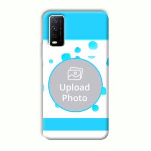 Bluish Customized Printed Back Cover for Vivo Y12G
