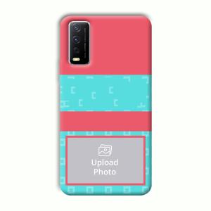 Bluish Pattern Customized Printed Back Cover for Vivo Y12G