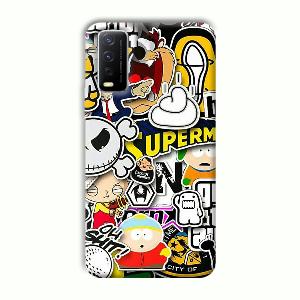 Cartoons Phone Customized Printed Back Cover for Vivo Y12G