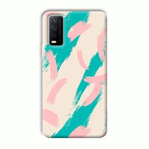 Pinkish Blue Phone Customized Printed Back Cover for Vivo Y12G