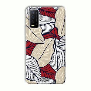Leafy Pattern Phone Customized Printed Back Cover for Vivo Y12G
