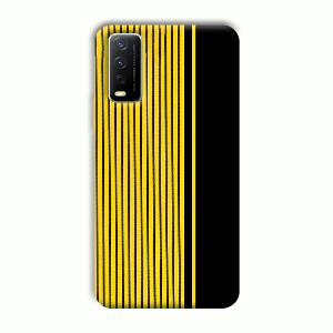 Yellow Black Design Phone Customized Printed Back Cover for Vivo Y12G
