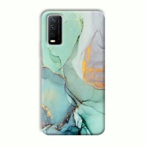 Green Marble Phone Customized Printed Back Cover for Vivo Y12G