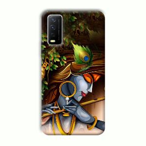 Krishna & Flute Phone Customized Printed Back Cover for Vivo Y12G
