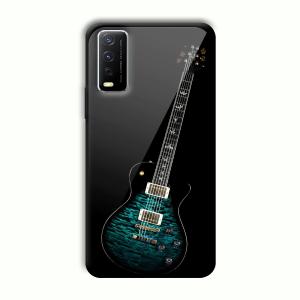 Neon Guitar Customized Printed Glass Back Cover for Vivo Y12G