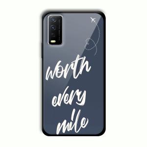 Worth Every Mile Customized Printed Glass Back Cover for Vivo Y12G
