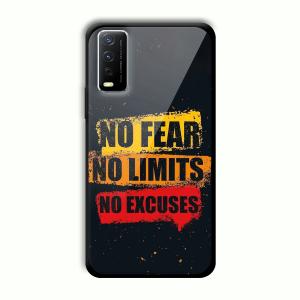 No Fear Customized Printed Glass Back Cover for Vivo Y12G