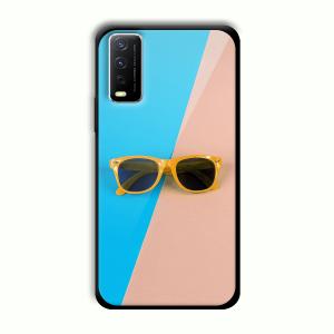 Cool Sunglasses Customized Printed Glass Back Cover for Vivo Y12G