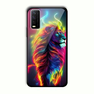 Neon Lion Customized Printed Glass Back Cover for Vivo Y12G