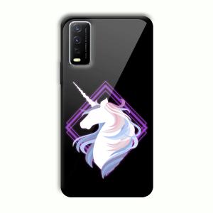 Unicorn Customized Printed Glass Back Cover for Vivo Y12G