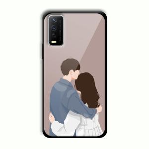 Cute Couple Customized Printed Glass Back Cover for Vivo Y12G