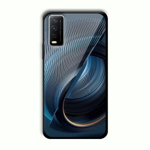 Tecno Blue Customized Printed Glass Back Cover for Vivo Y12G