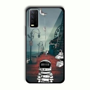 Little Astronaut Customized Printed Glass Back Cover for Vivo Y12G