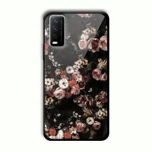 Flowers Customized Printed Glass Back Cover for Vivo Y12G