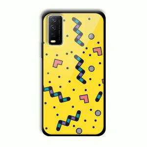 Yellow Game Customized Printed Glass Back Cover for Vivo Y12G