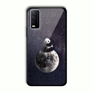 Astronaut Panda Customized Printed Glass Back Cover for Vivo Y12G