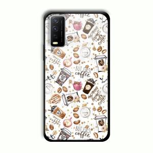 But Coffee First Customized Printed Glass Back Cover for Vivo Y12G