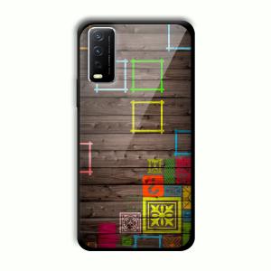 Wooden Pattern Customized Printed Glass Back Cover for Vivo Y12G