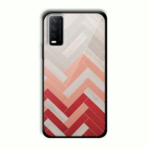 Light Red Customized Printed Glass Back Cover for Vivo Y12G