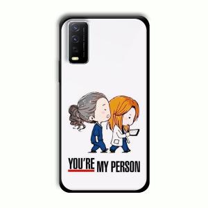 You are my person Customized Printed Glass Back Cover for Vivo Y12G
