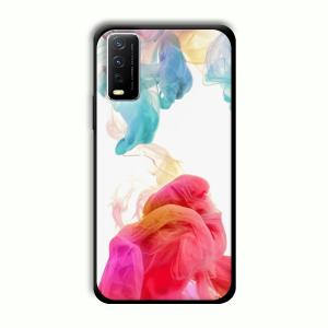 Water Colors Customized Printed Glass Back Cover for Vivo Y12G