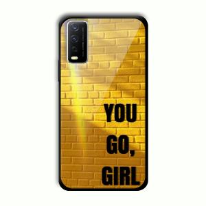 You Go Girl Customized Printed Glass Back Cover for Vivo Y12G