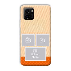 Orange Background Customized Printed Back Cover for Vivo Y15C