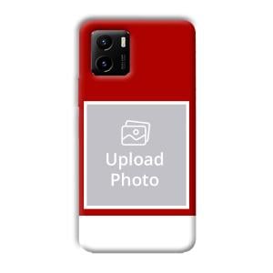 Red & White Customized Printed Back Cover for Vivo Y15C