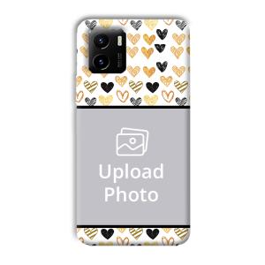 Small Hearts Customized Printed Back Cover for Vivo Y15C
