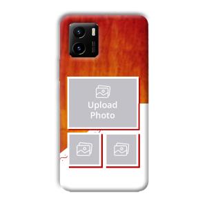 Red White Background Customized Printed Back Cover for Vivo Y15C