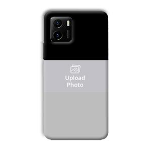 Black & Grey Customized Printed Back Cover for Vivo Y15C