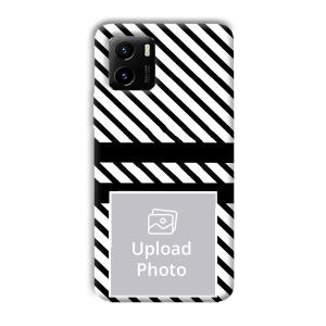 White Black Customized Printed Back Cover for Vivo Y15C