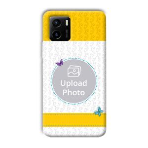 Butterflies & Yellow Customized Printed Back Cover for Vivo Y15C