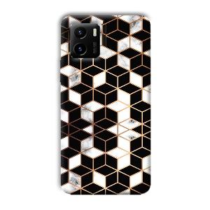 Black Cubes Phone Customized Printed Back Cover for Vivo Y15C