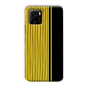 Yellow Black Design Phone Customized Printed Back Cover for Vivo Y15C