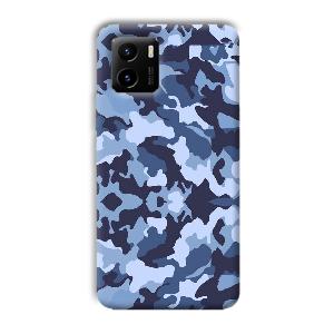 Blue Patterns Phone Customized Printed Back Cover for Vivo Y15C