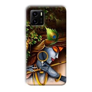 Krishna & Flute Phone Customized Printed Back Cover for Vivo Y15s