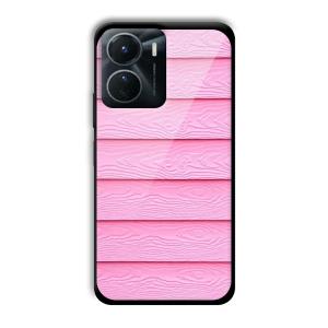 Pink Waves Customized Printed Glass Back Cover for Vivo