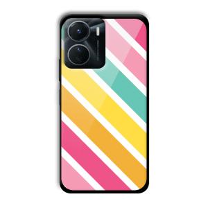 Solid Stripes Customized Printed Glass Back Cover for Vivo