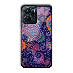 Purple Art Customized Printed Glass Back Cover for Vivo