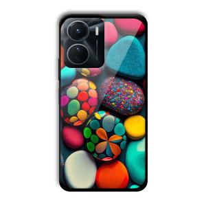 Colored Pebbles Customized Printed Glass Back Cover for Vivo Y16