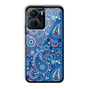 Blue Pattern Customized Printed Glass Back Cover for Vivo