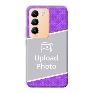 Purple Design Customized Printed Back Cover for Vivo