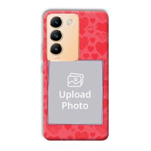 Red Hearts Customized Printed Back Cover for Vivo