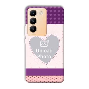 Purple Hearts Customized Printed Back Cover for Vivo
