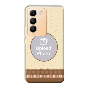 Brown Design Customized Printed Back Cover for Vivo