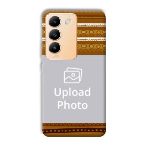 Brown Lines Customized Printed Back Cover for Vivo