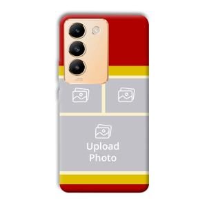 Red Yellow Collage Customized Printed Back Cover for Vivo